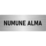 Özarslan Dizayn Numune Alma 7x20 cm Gümüş Renk Metal Yönlendirme Levhası