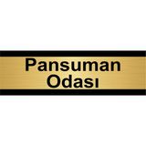 Özarslan Dizayn Pansuman Odası 5x20 cm Altın Renk Metal Yönlendirme Levhası