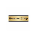 Özarslan Dizayn Personel Çıkışı 5x20 cm Altın Renk Metal Yönlendirme Levhası