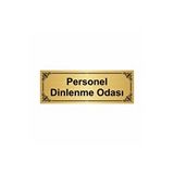 Özarslan Dizayn Personel Dinlenme Odası 7x20 cm Altın Renk Metal Yönlendirme Levhası