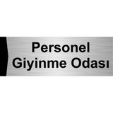 Özarslan Dizayn Personel Giyinme Odası 5x20 cm Gümüş Renk Metal Yönlendirme Levhası