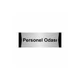 Özarslan Dizayn Personel Odası 5x20 cm Gümüş Renk Metal Yönlendirme Levhası