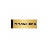 Özarslan Dizayn Personel Odası 7x20 cm Altın Renk Metal Yönlendirme Levhası