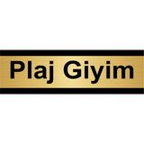 Özarslan Dizayn Plaj Giyim 7x20 cm Altın Renk Metal Yönlendirme Levhası