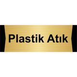 Özarslan Dizayn Plastik Atık 10x20 cm Altın Renk Metal Yönlendirme Levhası