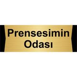 Özarslan Dizayn Prensesimin Odası 10x20 cm Altın Renk Metal Yönlendirme Levhası