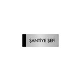 Özarslan Dizayn Şantiye Şefi 7x20 cm Gümüş Renk Metal Yönlendirme Levhası
