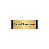 Özarslan Dizayn Satış ve Pazarlama 10x20 cm Altın Renk Metal Yönlendirme Levhası