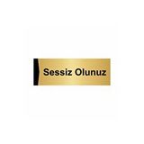 Özarslan Dizayn Sessiz Olunuz 7x20 cm Altın Renk Metal Yönlendirme Levhası