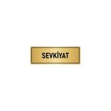 Özarslan Dizayn Sevkiyat 10x20 cm Altın Renk Metal Yönlendirme Levhası