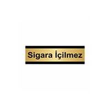 Özarslan Dizayn Sigara İçilmez 5x20 cm Altın Renk Metal Yönlendirme Levhası