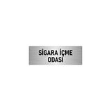 Özarslan Dizayn Sigara İçme Odası 7x20 cm Gümüş Renk Metal Yönlendirme Levhası