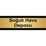 Özarslan Dizayn Soğuk Hava Deposu 5 x 20 cm Metal Yönlendirme Levhası - Altın
