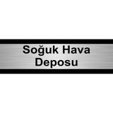 Özarslan Dizayn Soğuk Hava Deposu 5 x 20 cm Metal Yönlendirme Levhası - Gümüş