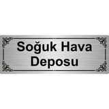 Özarslan Dizayn Soğuk Hava Deposu 7 x 20 cm Gümüş Renk Metal Yönlendirme Levhası