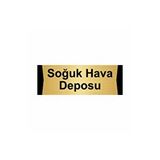 Özarslan Dizayn Soğuk Hava Deposu 7x20cm Altın Renk Metal Yönlendirme Levhası