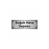 Özarslan Dizayn Soğuk Hava Deposu 7x20cm Gümüş Renk Metal Yönlendirme Levhası