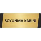 Özarslan Dizayn Soyunma Kabini Metal Uyarı Levhası 5X20 cm Altın Renk