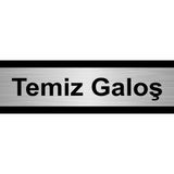 Özarslan Dizayn Temiz Galoş 7x20 cm Gümüş Renk Metal Yönlendirme Levhası