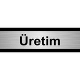 Özarslan Dizayn Üretim 10x20 cm Gümüş Renk Metal Yönlendirme Levhası