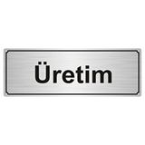 Özarslan Dizayn Üretim 7x20 cm Gümüş Renk Metal Yönlendirme Levhası