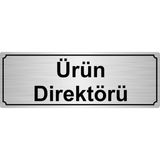 Özarslan Dizayn Ürün Direktörü 10x20 cm Gümüş Renk Metal Yönlendirme Levhası