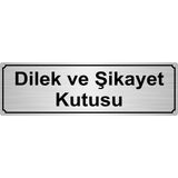 Özarslan DizaynDilek ve Şikayet Kutusu Yönlendirme Levhası 5 x 20 cm Gümüş Renk Metal