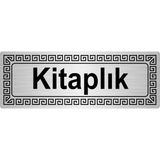 Özarslan DizaynKitaplık Metal Yönlendirme Levhası Gümüş 7 x 20 cm