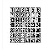 Özarslan DizaynMetal Kapı Masa Dolap Numarası 20 x 20 cm 42'li 1-42 Gümüş