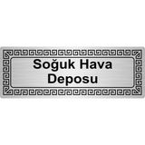 Özarslan DizaynSoğuk Hava Deposu Metal Yönlendirme Levhası Gümüş 7 x 20 cm