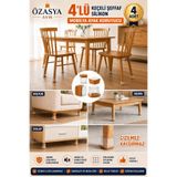 Özasya AVM 4 Adet KARE Silikon Keçeli Ayak Koruyucu 2.5 cm Sandalye Masa Koltuk İçin Kaydırmaz Çizilmez