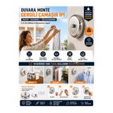 Özasya AVM Paslanmaz Çelik Geri Çekilebilir Çamaşır İpi – Duvar Tipi Duvara Monte Banyo,Balkon,Bahçe Çamaşır Kurutma Askısı