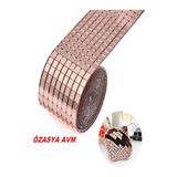 Özasya AVM Rose Gold Kendinden Yapışkanlı Cam Ayna Çıkartmaları Mozaik Fayans Duvar Eşya Kaplama Süsleme