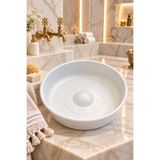 ÖZATAK PLASTİK Premium Hamam Tası, 1. Kalite Plastik Göbekli Motifli Hamam Tası, Banyo Tası, Tas, Yatay Maşrapa