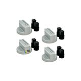 Ozba Ticaret Arçelik Uyumlu OCD T 651 EG Gazlı Ocak Düğmesi Takımı – 4’lü İnox Çizgili