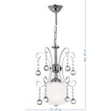 ÖZBAK AVİZE Figür Tekli Modern Taşlı Avize Krom
