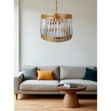 Özbak Avize Luna 3’lü Avize – Gold Metal, Tabut Kristal Taşlı Modern Avize | 3 Başlıklı E27 Uyumlu, Yerli Üretim