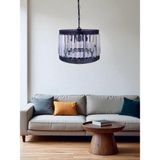 Özbak Avize Luna 3’lü Avize – Siyah Metal, Tabut Kristal Taşlı Modern Avize | 3 Başlıklı E27 Uyumlu, Yerli Üretim