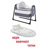 Özbay Btrend Babynest Yatak Ve Yastık+ Cep Hediyeli Sallanır Sepet Beşik Bebek Beşiği Hamak 2 li Set