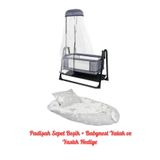 Özbay Btrend Lüks Padişah Babynest Yatak Ve Yastık Sallanır Sepet Beşik Bebek Beşiği 2 li Set