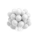 ÖZBEK 12" Pastel Helyum Beyaz Renk Balon 100'lü Paket
