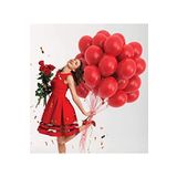 ÖZBEK 12" Pastel Helyum Kırmızı Renk Balon 100'lü Paket