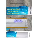 özbereketyapimarket Alüminyum 6 cm Kapı Eşik Profili Kapı Altı Çıtası Yapışkanlı Geniş Kapı Eşik 90 Cm e Kadar Özel Ölçü