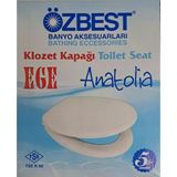 Özbest Ege Anatolia ( Akdeniz) ( 36 X 43 Cm) Normal Kapanan Plastik Klozet Kapağı