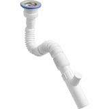Özbest Rekorlu Körüklü Lavabo Sifonu-Çamaşır & Bulaşık Makinası Çıkışlı, Kolaytemizlenebilir - Çift Çıkışlı