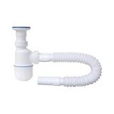 Özbest Taslı Körüklü Lavabo Sifonu Beyaz