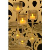 Özbey ArtDeco 3'lü Lüks Kristal Ayaklı Mumluk