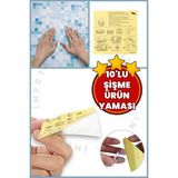 Özbience 10 Adet Su Altı Tamir Yaması Şişme Yatak, Havuz ve Bot Için - Ahşap - Beyaz - Seçenek 1
