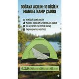 Özbience 10 Kişilik Su Geçirmez Kamp Çadırı, Kolay Kurulum, Çantalı, Aile Boyu - Açık Bej