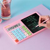 Özbience 12 Haneli LCD Yazı Tahtalı Kalemli Hesap Makinesi, Pembe Tablet, Pilli